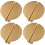 8Pack Champagne Gold Drawer Pulls,2.5 Inch Half Moon Cabinet Drawer Pulls Kitchen Handles, Modern Cabinet Hardware Pulls 2
