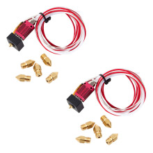 2X 3D Printer Extruder Assembled Mk8 Hot End Kit For  3 /  3 Pro With Aluminum Heating Block