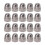 M6 Thread Dia Dome  304 Stainless Steel Cap Acorn Hex Nuts 20Pcs 1