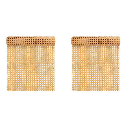 2X Rolos de Tecido de Vime Natural de 16 Polegadas de Largura e 40 Polegadas de Comprimento (3,3 Pés) para Móveis, Cadeiras, Armários e Tetos