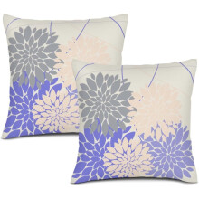 Conjunto de 2 capas de almofada Dahlia em linho, 45x45cm (18x18 polegadas).