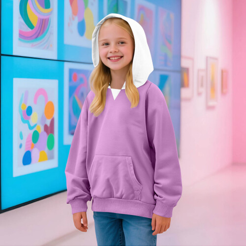 Mädchen-Kapuzenpullover mit Taschen, langen Ärmeln, Herbst/Winter 1