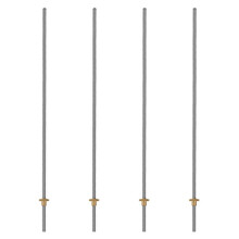 4Satz 500 mm T8-Gewindespindel und Messingmutter (Innensechskantgewinde, 2 mm Steigung, 4 Starts, 8 mm Steigung) für Die Z-Achse Des 3D-Druckers