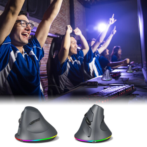 Mouse da gioco wireless ricaricabile, ergonomico, 7200 DPI 1