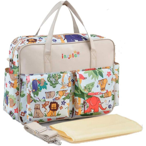 Große Nylon-Wickeltasche für Damen mit Schultergurt