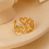 Silver Heart-Shaped Ring Basic Style 3