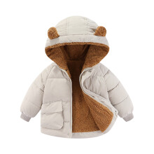 Cappotto invernale per bambini con cappuccio a orecchie d'orso, caldo e spesso