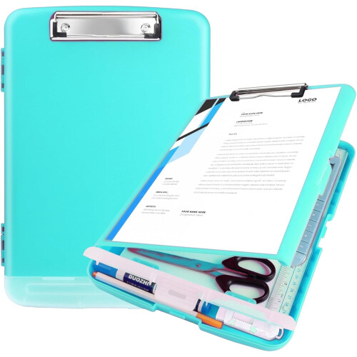 Plastic Clipboard with Storage 8.5"x11" 1 PC
