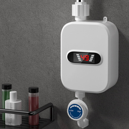 Chauffe-eau électrique instantané avec écran LCD, acier inoxydable 304 1
