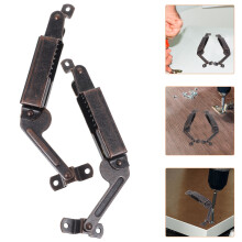 Charnières de porte d'armoire robustes avec ressort en fer brun foncé