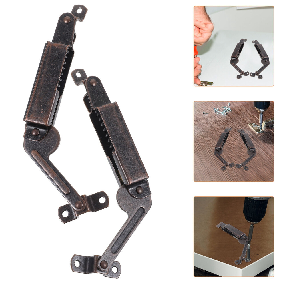 Heavy Duty Cabinet Door Hinges With Spring Dark Brown Iron 9165521950324