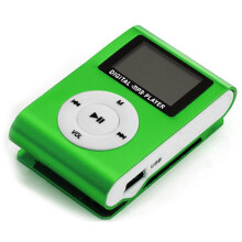 Fém csíptetős MP3 lejátszó LCD kijelzővel és TF kártya támogatással