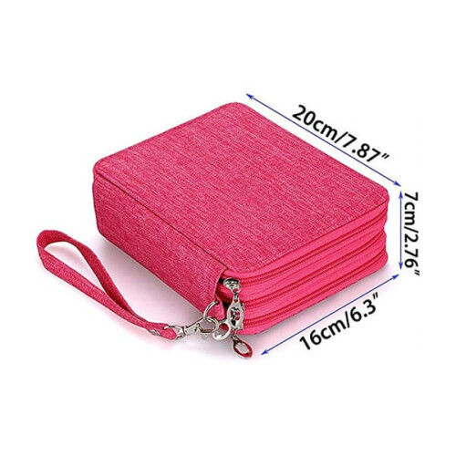 Oxford drawing pencil case rose red 2