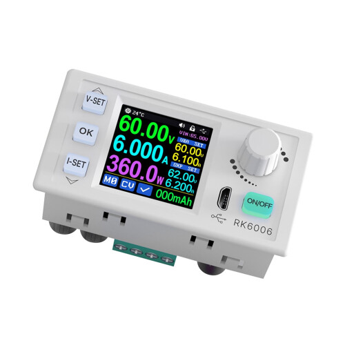 Fonte de alimentação CC regulada CV/CC LCD com brilho ajustável