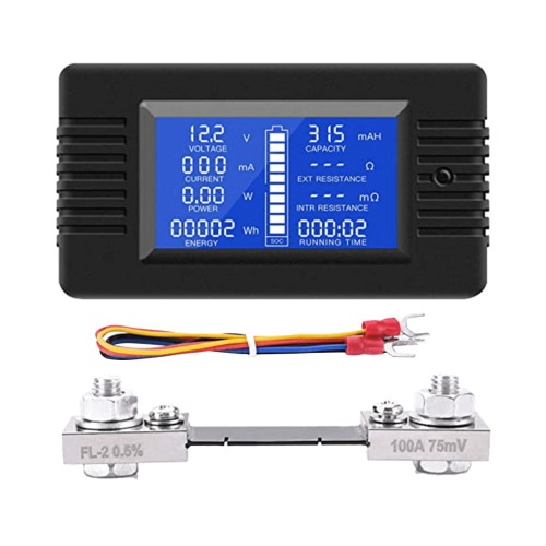 DC-batterimonitor Digital strømmåler 0-200V100A