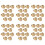 60 Pack 1.2 Inch Brushed Gold Cabinet Knobs Knurled Kitchen Cabinet Knobs Gold Drawer Knobs Round Dresser Knobs 1