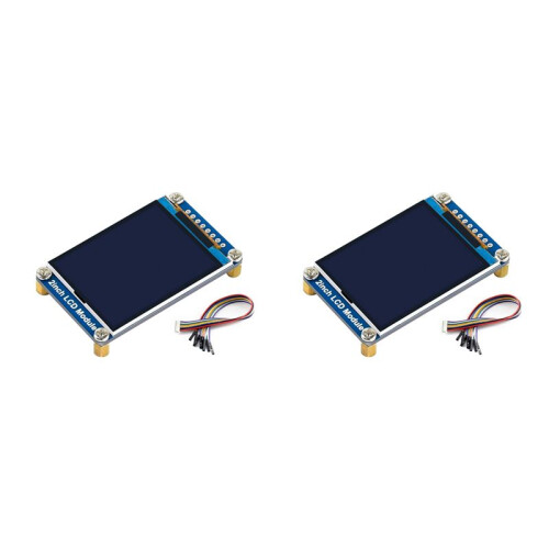 2X Waveshare Visor LCD IPS de 2 Polegadas para Raspberry Pi , 65K Cores RGB, 320X240 Pixels, Driver ST7789VW Incorporado à Interface SPI
