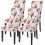 Tulpanmönster stretchöverdrag till Parsons Chairs, 4-pack 1