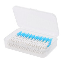 Palitos de dente de silicone com ponta dupla, 160 unidades