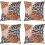 Conjunto de 4 capas de almofada florais em linho, 45x45cm (18x18 polegadas). 1