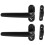 2X Door and Window Handle Lock Casement Window Lock Wheel Handle Black 1