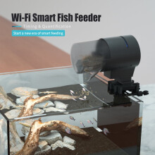 Distributore automatico di cibo per pesci d'acquario con WiFi, 210 ml