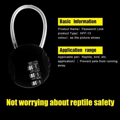 Security padlock with steel cable 3-digit combination 1