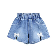 Blå jeansshorts til jente, størrelse 6-7 år