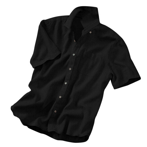 Giacca casual da uomo in cotone e lino a maniche corte