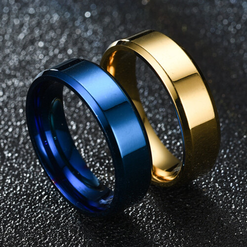 Herrering i rustfritt stål med enkel design