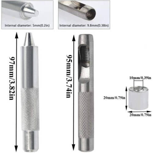 Grommets Kit 10mm 100 Sets with 3 Tools 2