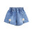 Blå denimshorts til piger, størrelse 4-5 år 1