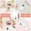 Stand Magnifying Mirror 30x/1x 360 Adjustable White 5