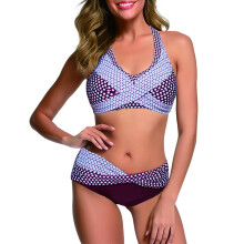 Boho bikini set met hoge taille voor dames, 2-delig
