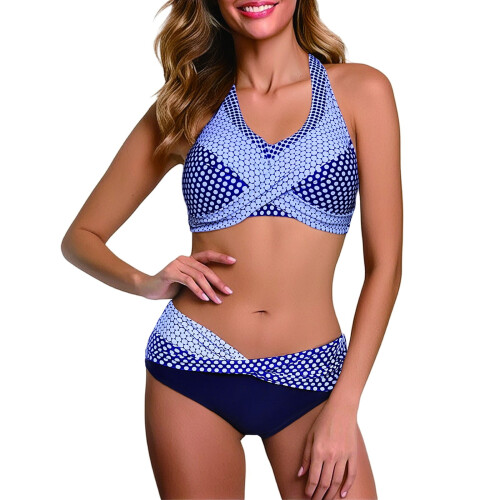 Bikini da donna con stampa boho, set da 2 pezzi