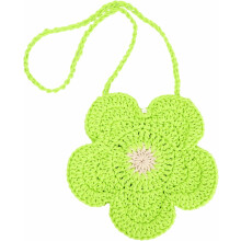 Dames katoenen gehaakte crossbodytas met bloemenmotief