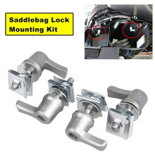 Kit de Parafuso de Montagem de Trava de Alforje Prateado para Touring Road King Electra Street Glide