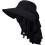 Chapéu de sol feminino com aba larga, proteção UPF50+, protetor de pescoço e laço. 1