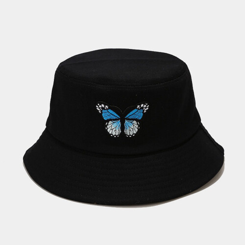 Damhatt med fjärilsmönster, solskydd