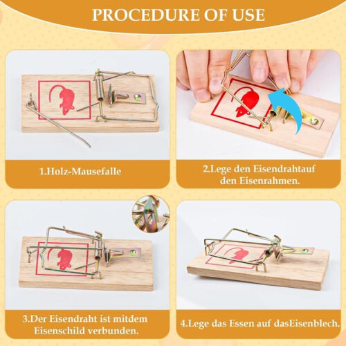 Reusable Wooden Mouse Trap 12-Pack 104.50.6 cm 2
