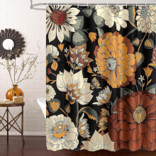 Boho blomsterdusjforheng 72x84 tommer tropiske blader
