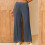 Calça de pijama feminina comprida, modelo reto. 1