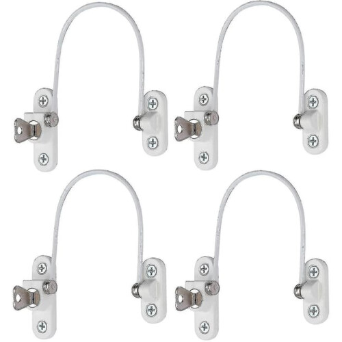 Window Limiters Childproof 4 pcs White 1