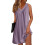 Camicia da notte estiva da donna senza maniche, leggera e plissettata 1