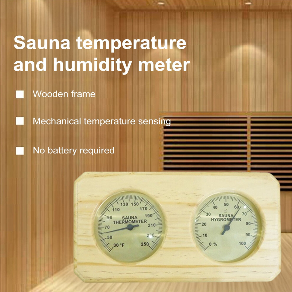 Dual-Zone Sauna Hygrometer Thermometer 0â120C