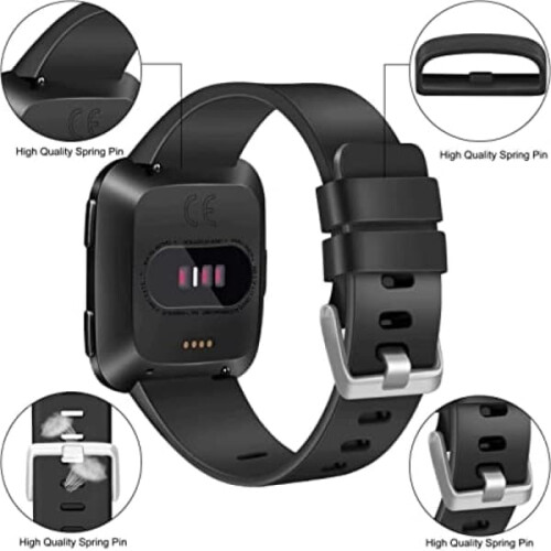 Fitbit Versa Soft Silicone Strap Pack of 3 1