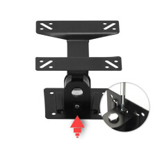 2X Soporte de Montaje En Pared Universal para Pantalla LED LCD de 15-27 Pulgadas Monitor Ajustable En Altura Pared Retráctil para Soporte de TV VESA