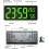 Digital wall clock with LED display, temperature and 3