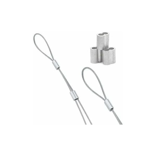 Aluminum Crimp Sleeves Double-Ended 4.0mm 20 pcs 2