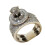 Set van 2 statement ringen voor dames met zirkonia. 1